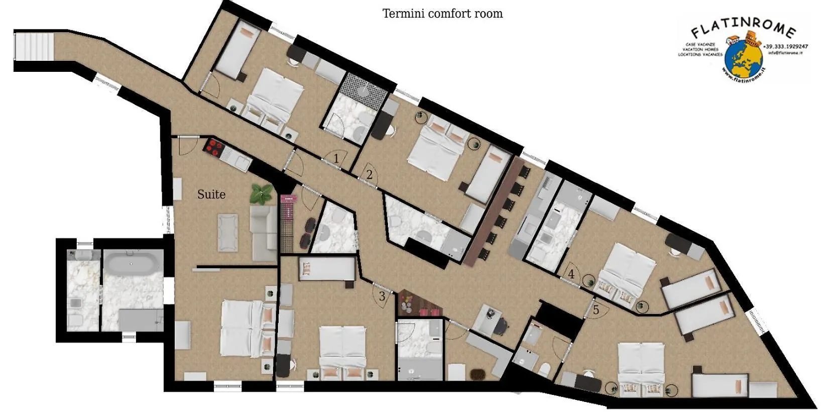Termini Comfort Rooms By Flatinrome 0*, Rome